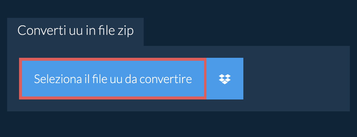 Converti uu in file zip