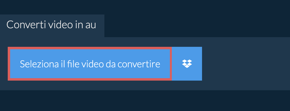 Converti video in au