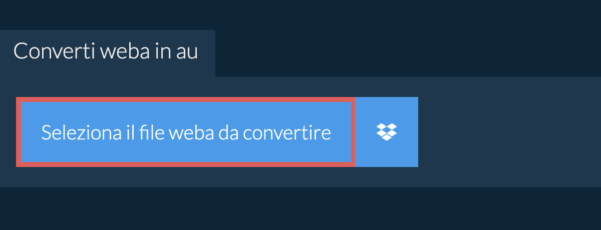 Converti weba in au