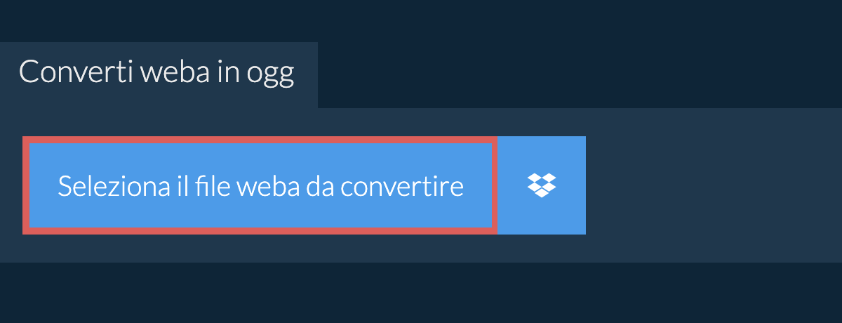 Converti weba in ogg