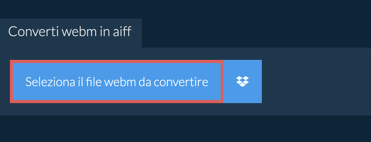 Converti webm in aiff