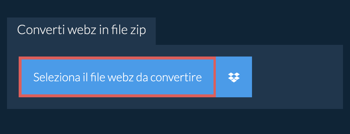 Converti webz in file zip