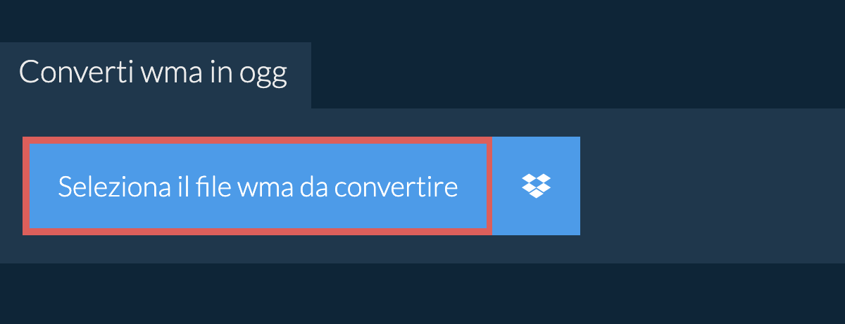 Converti wma in ogg