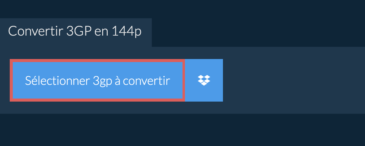 Convertir 3gp en 144p