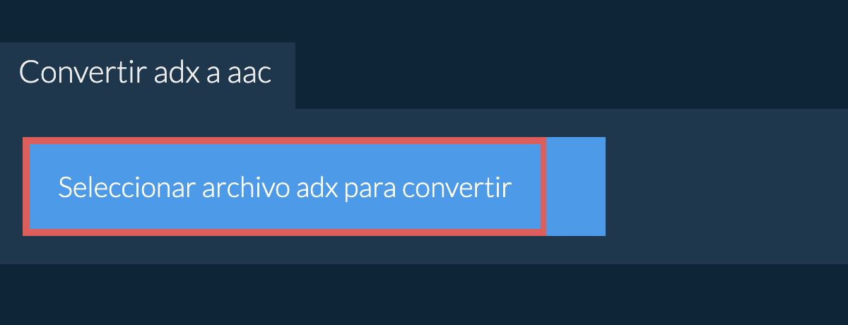 Convertir adx a aac