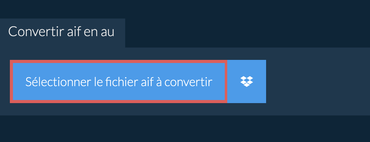 Convertir aif en au