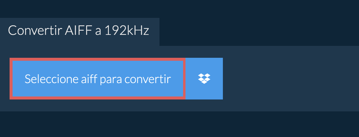Seleccione aiff para convertir