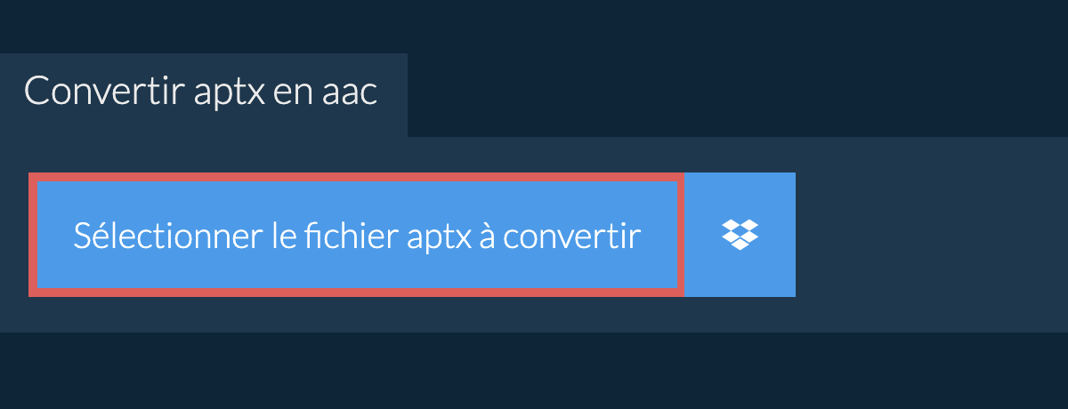 Convertir aptx en aac