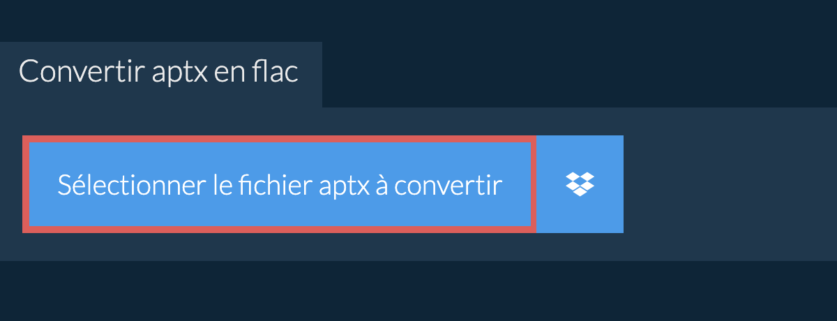 Convertir aptx en flac