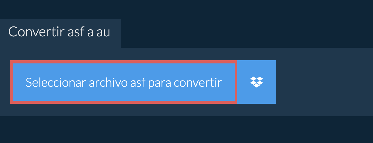 Convertir asf a au