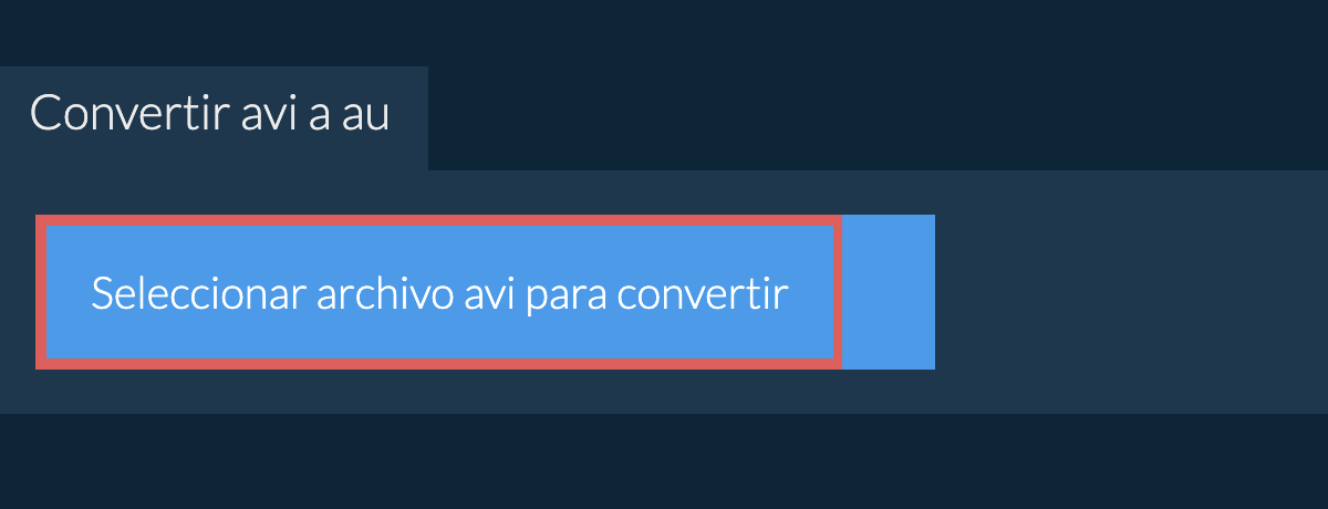 Convertir avi a au