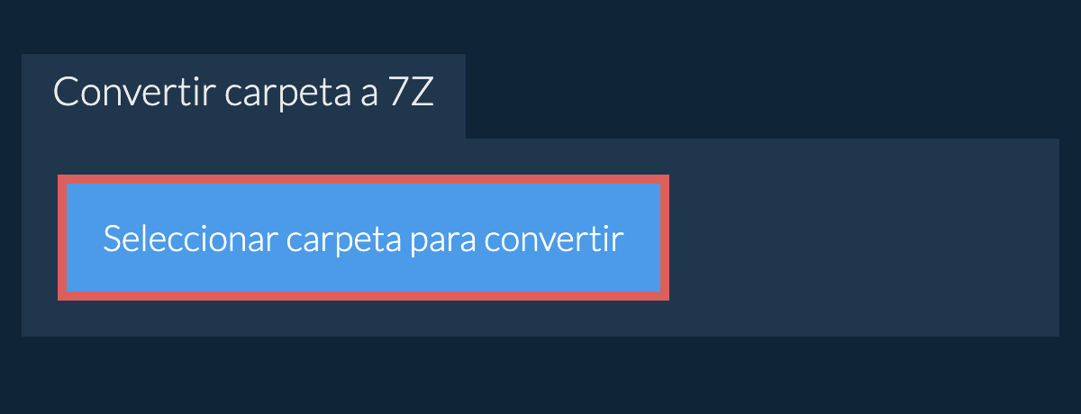 Convertir carpeta a 7z