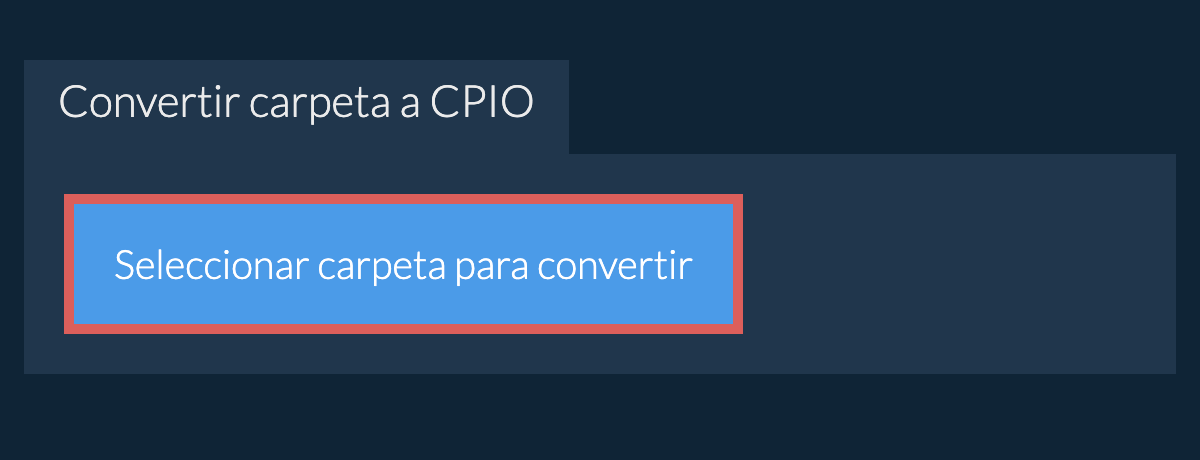 Convertir carpeta a cpio