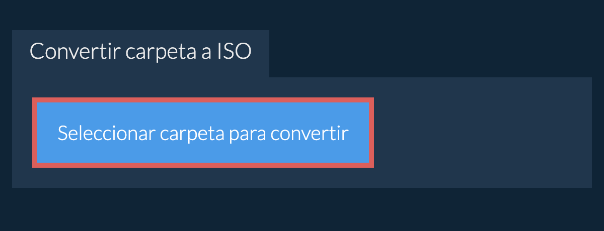 Convertir carpeta a iso