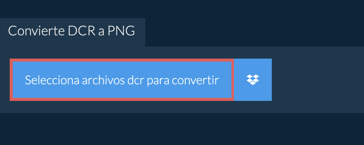 Convierte dcr a png