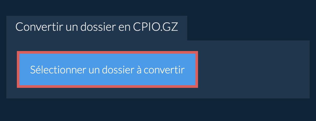 Convertir un dossier en cpio.gz