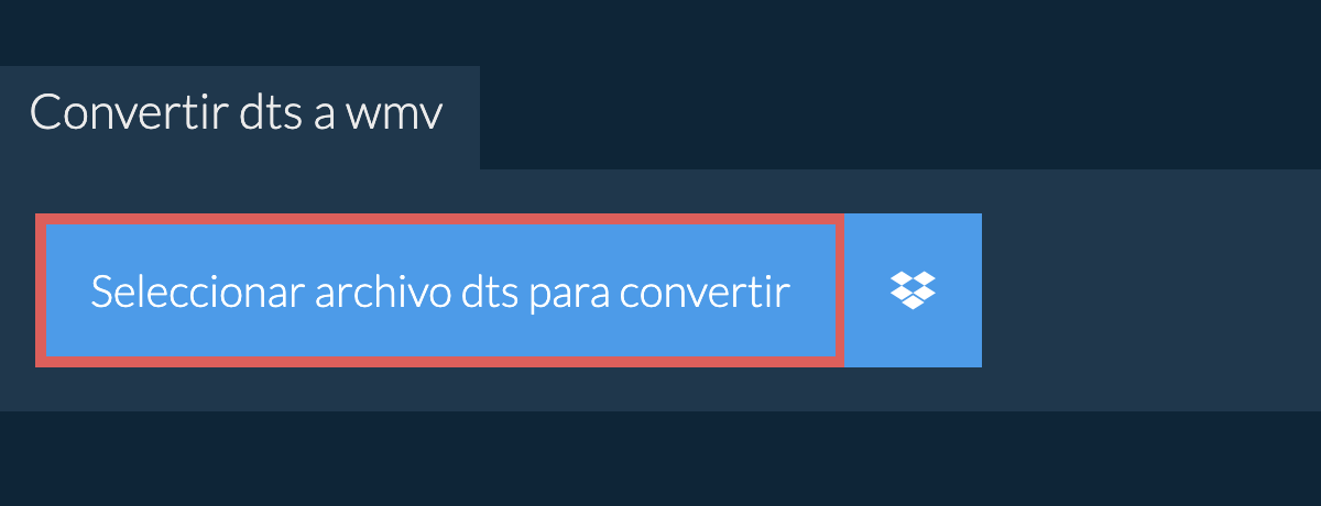 Convertir dts a wmv