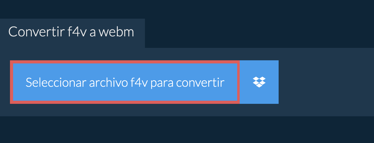 Convertir f4v a webm