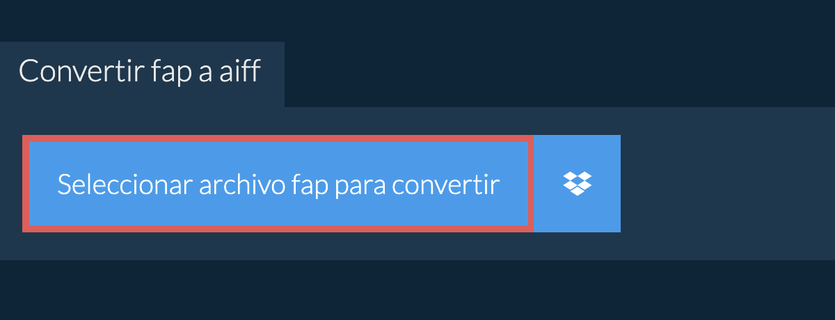 Convertir fap a aiff