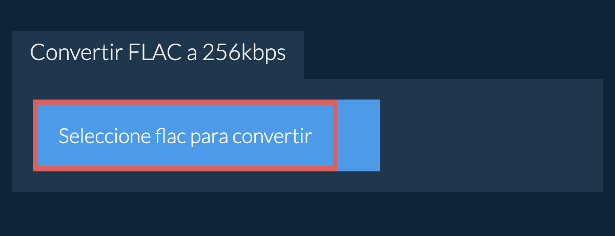 Seleccione flac para convertir