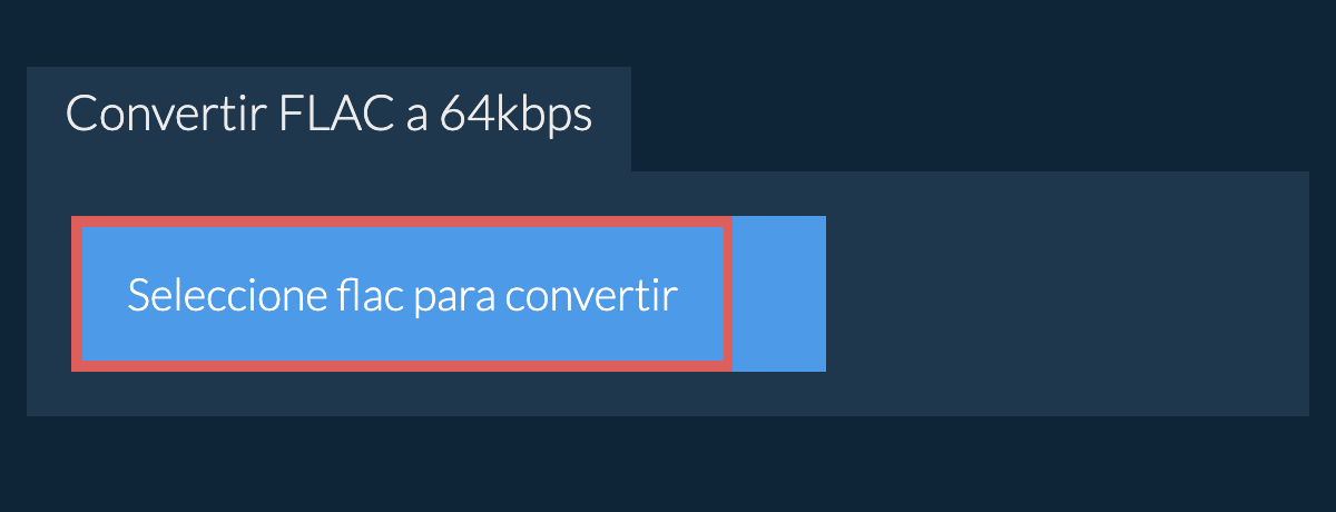 Seleccione flac para convertir