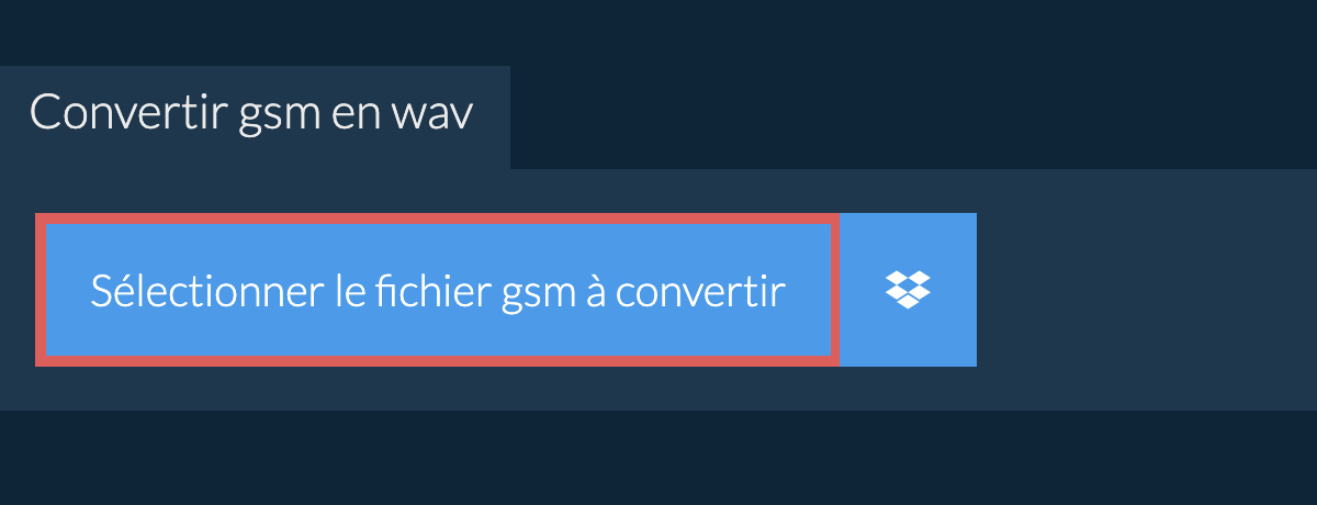 Convertir gsm en wav