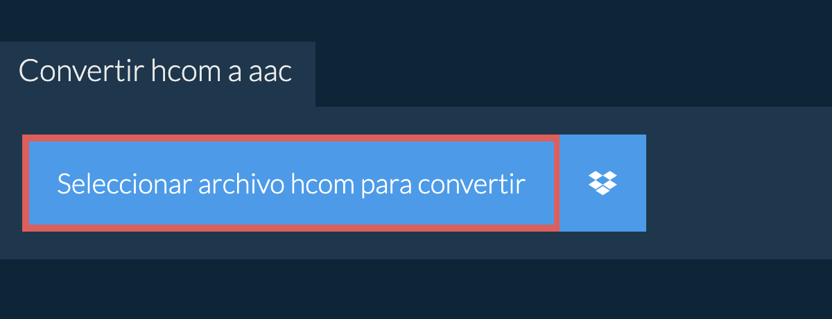 Convertir hcom a aac