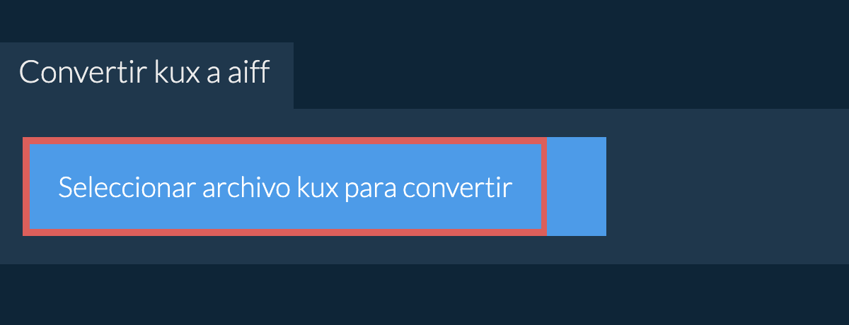 Convertir kux a aiff