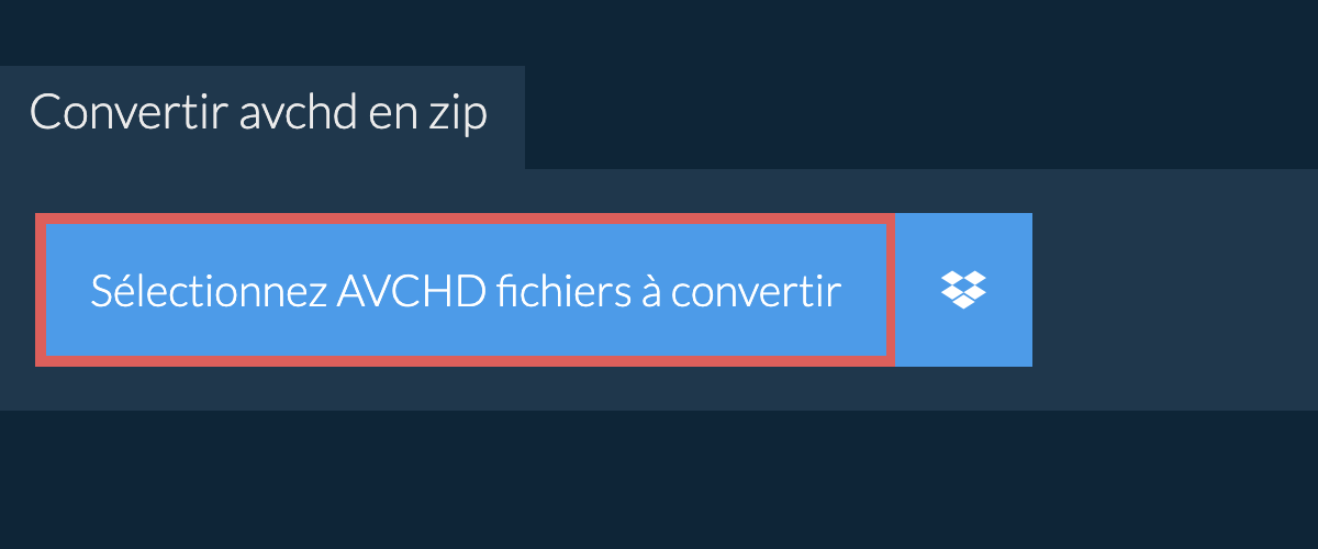 Convertir avchd en zip