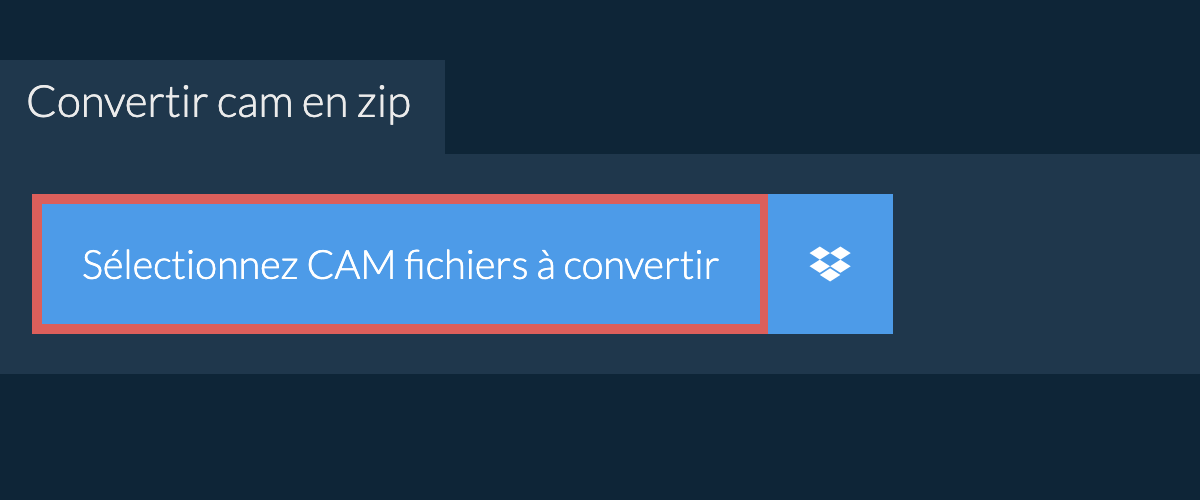 Convertir cam en zip