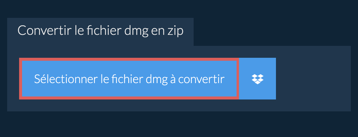 Convertir le fichier dmg en zip