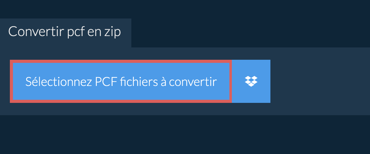 Convertir pcf en zip