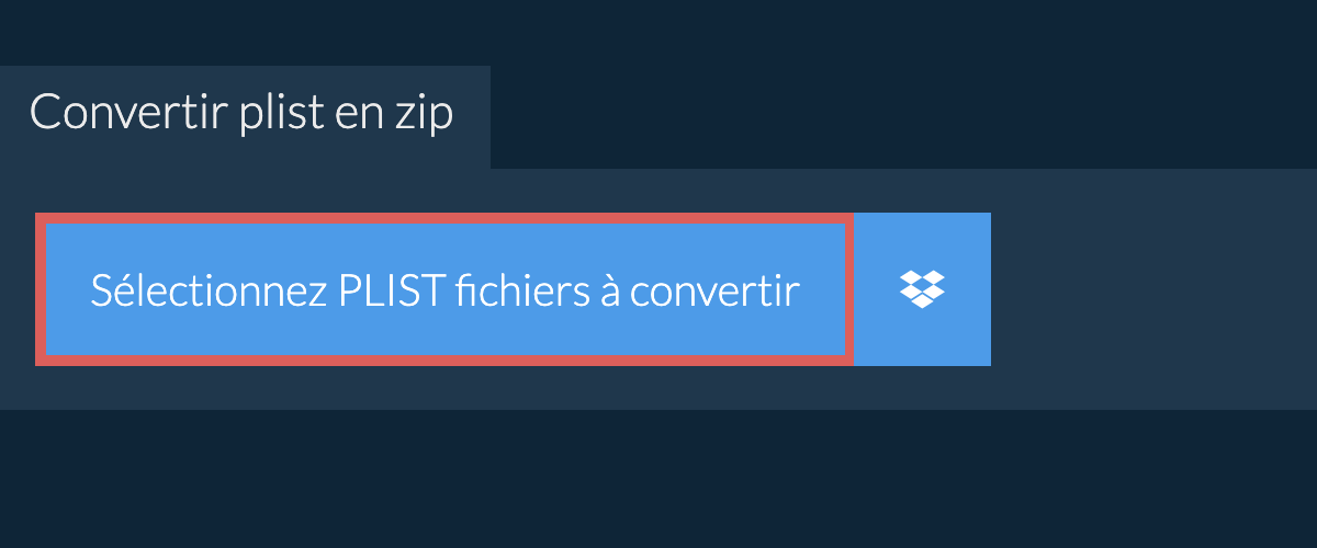 Convertir plist en zip