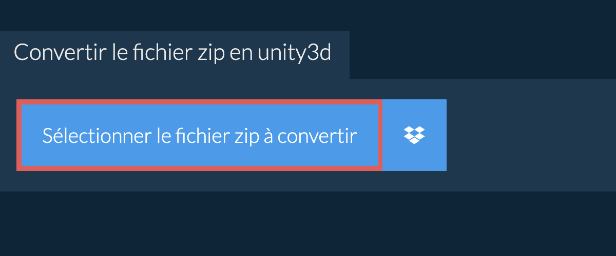 Convertir le fichier zip en unity3d