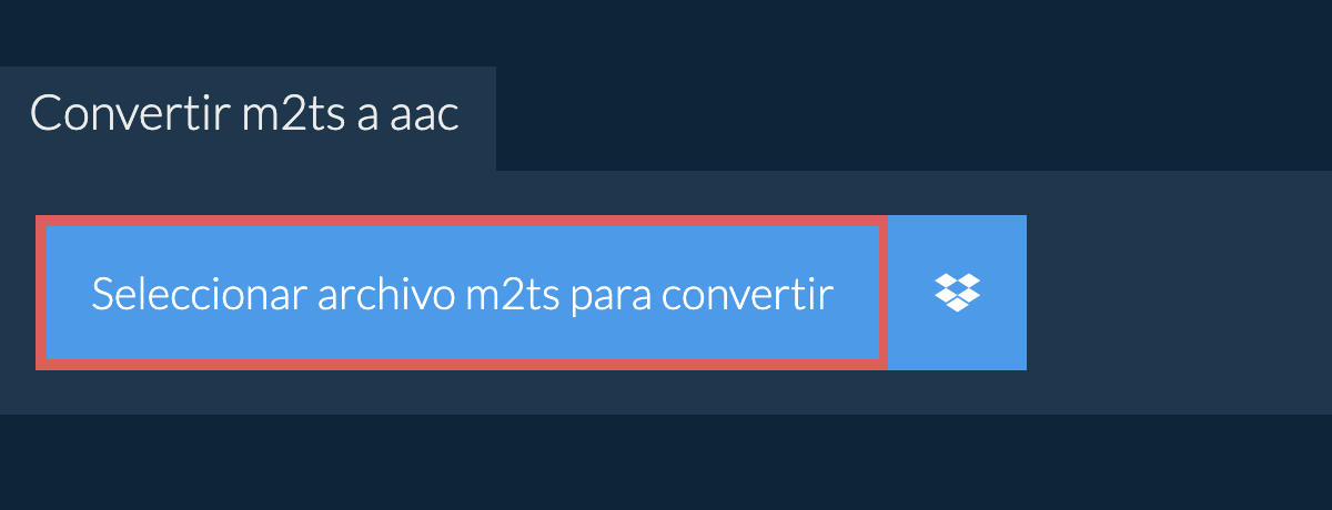 Convertir m2ts a aac