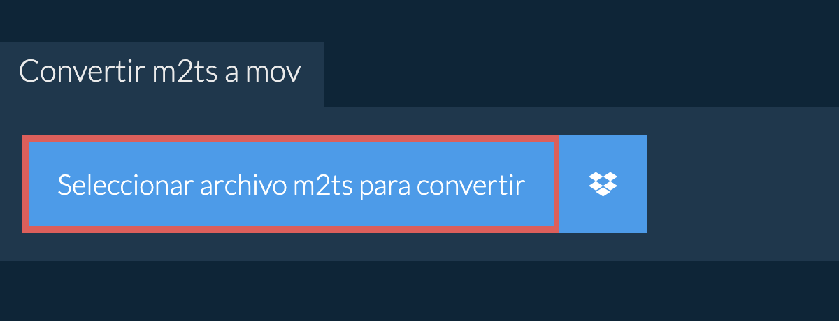 Convertir m2ts a mov