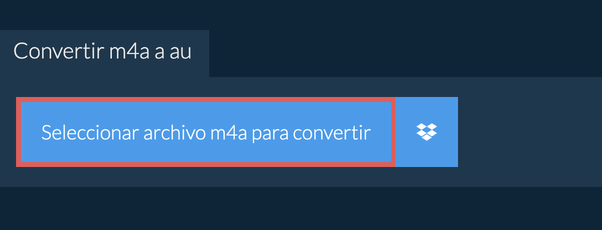 Convertir m4a a au