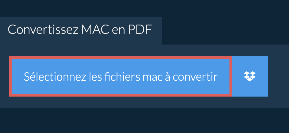 Convertissez mac en pdf