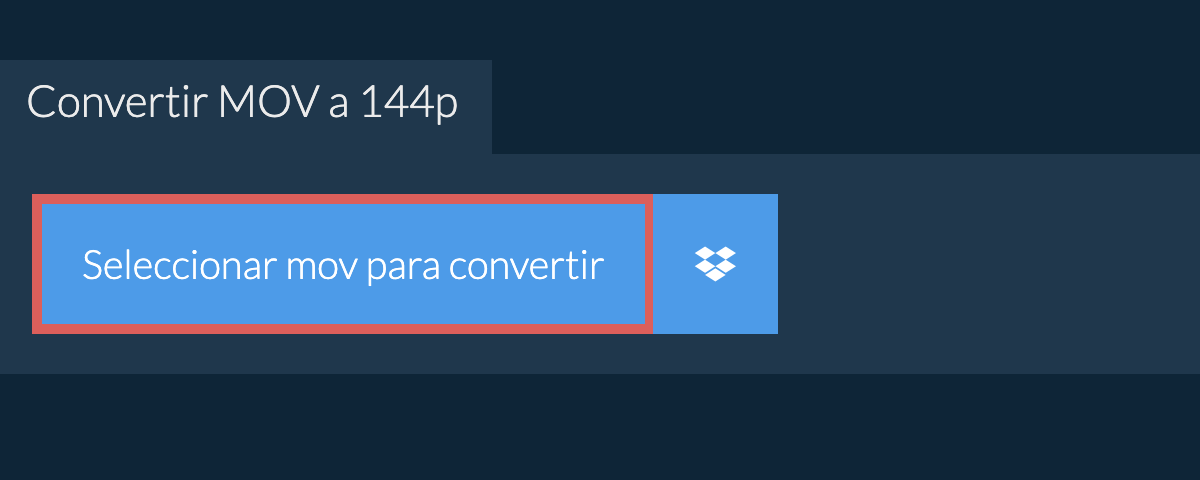 Convertir mov a 144p