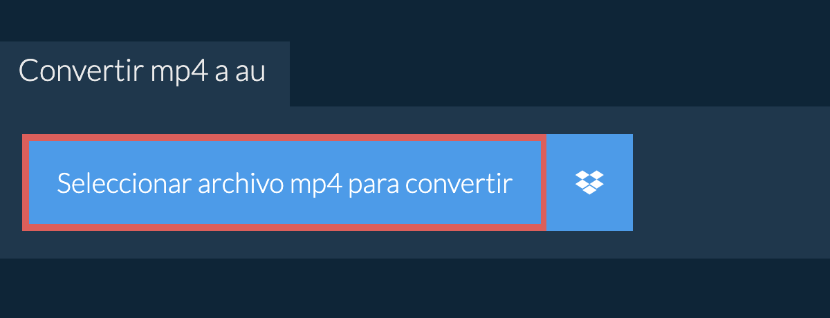 Convertir mp4 a au