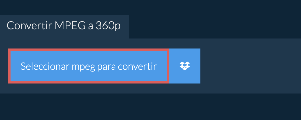 Convertir mpeg a 360p