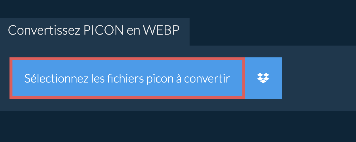 Convertissez picon en webp