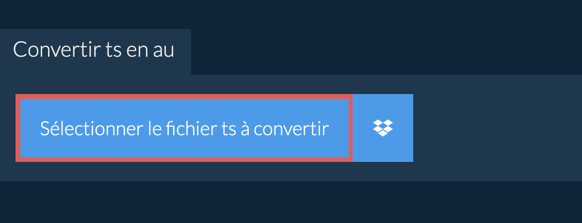 Convertir ts en au