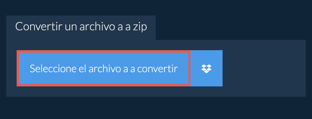 Convertir un archivo a a zip