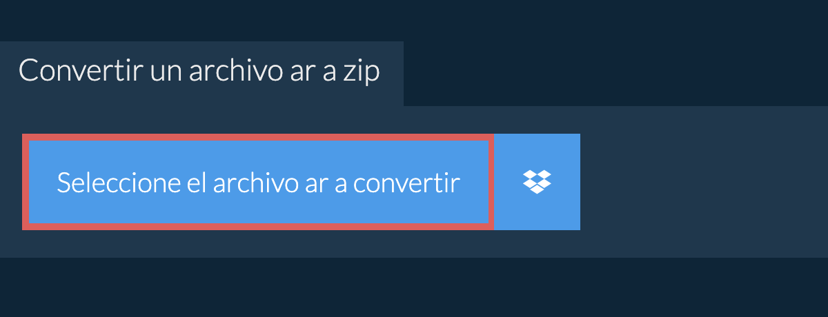 Convertir un archivo ar a zip