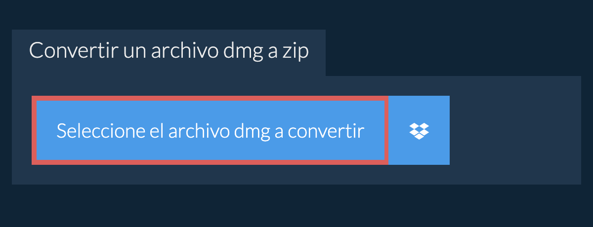 Convertir un archivo dmg a zip