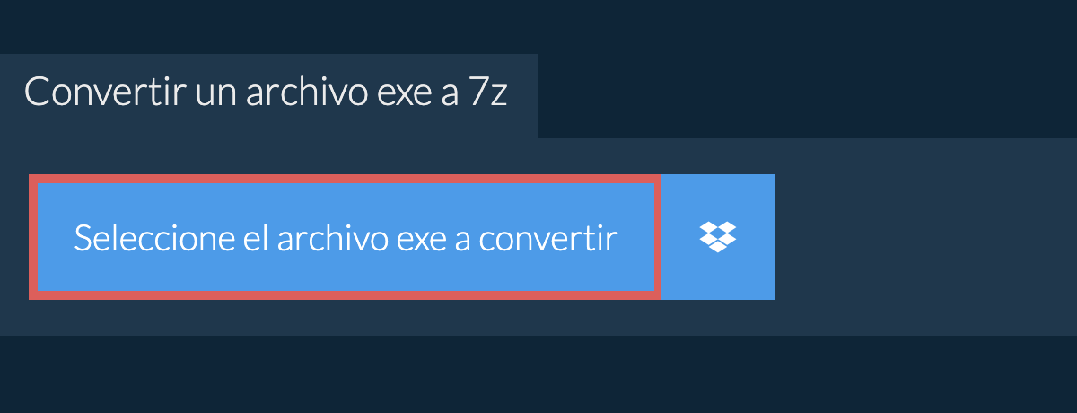 Convertir un archivo exe a 7z