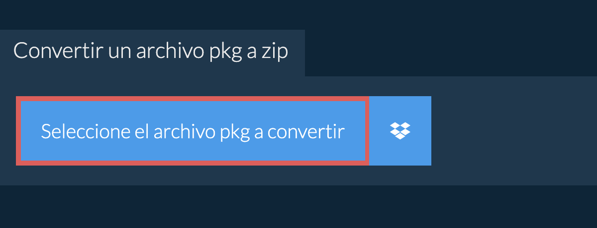 Convertir un archivo pkg a zip