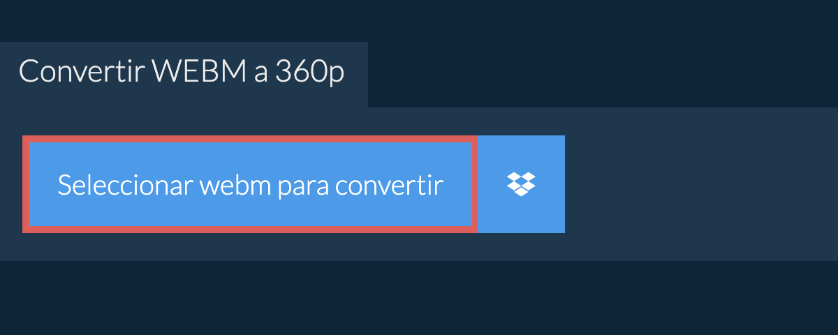 Convertir webm a 360p