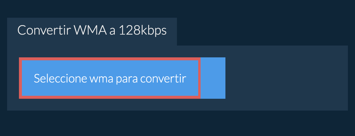 Seleccione wma para convertir